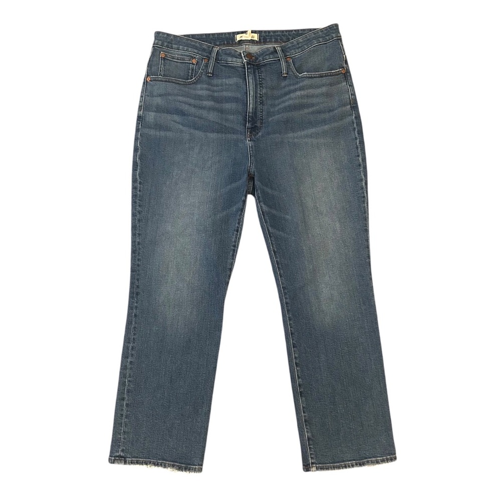 Madewell Slim Demi-Boot Jeans in Northaven Wash Raw Hem Size 33 - Picture 3 of 9